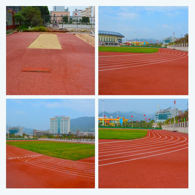Red Blue Green Ventilate Harmless Synthetic Sports Flooring Track 0