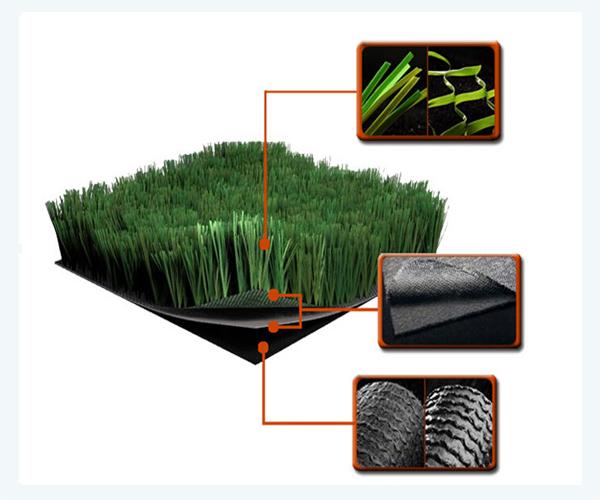 IAAF Artificial Football Grass Soft Feeling 9800 Turfs / Sqm Anti Ultraviolet 1