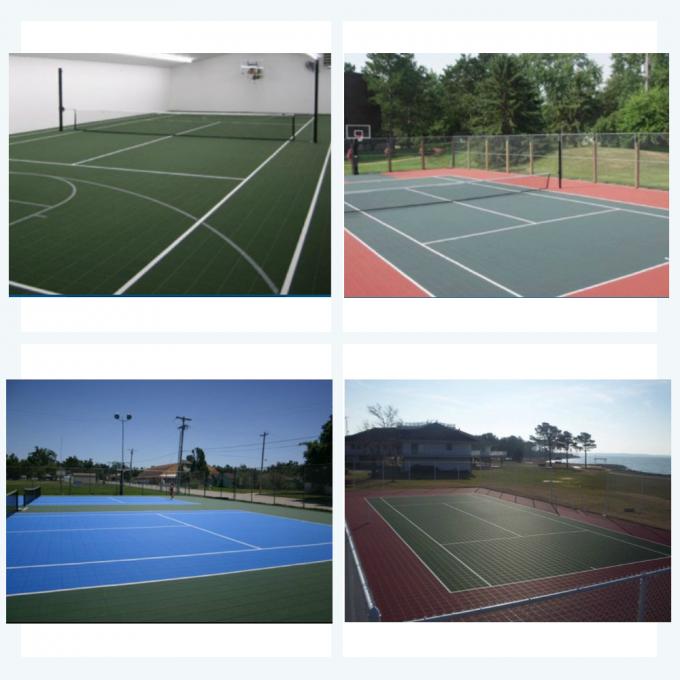 SGS Silicon PU Court Flooring Thick Elastic Outdoor Basketball Court 0