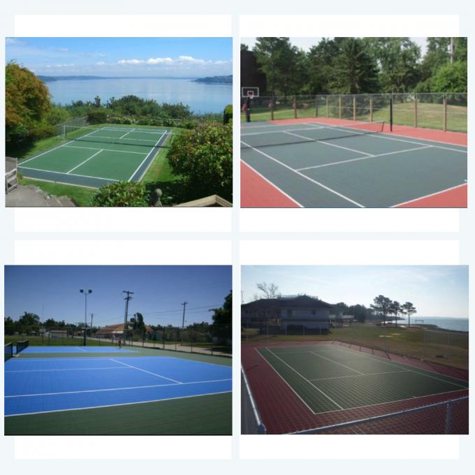 Anti Slip Silicon PU Court Flooring Outdoor Sports Surfaces 4mm Thickness 2