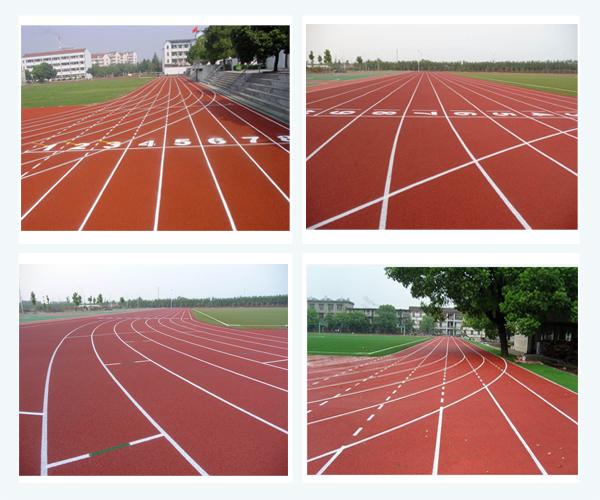 Asphalt Base Eco Sports Flooring Rubber Running Track Non - Porous Impermeable 1