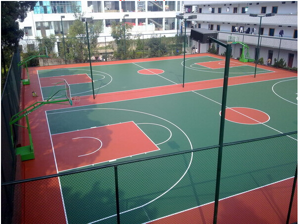 4mm Fadeless Surface PU Sports Flooring For Volleyball Court Colorful 0