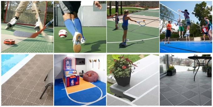 Suspended Polypropylene Interlocking Sports Tiles For Basketball Court 3