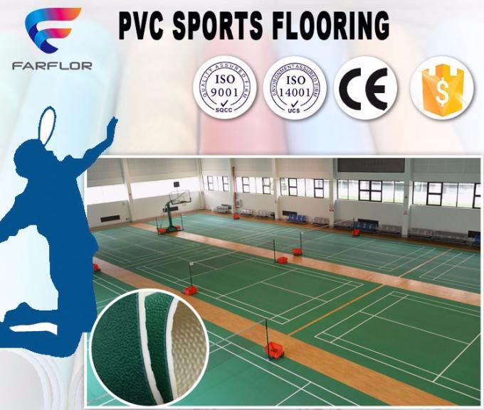 Indoor PVC Flooring Synthetic PVC badminton court mat sports floor Surface 0