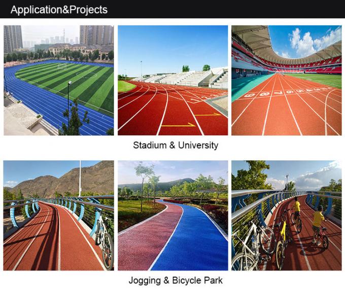 Outdoor Spray Coating Permeable Running Track Material Sports Flooring Stadium Jogging Way Athletic Training