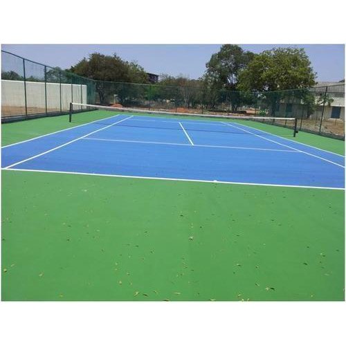 Silicon PU Acrylic Paint Basketball Court Outdoor Tennis Court Installation 1