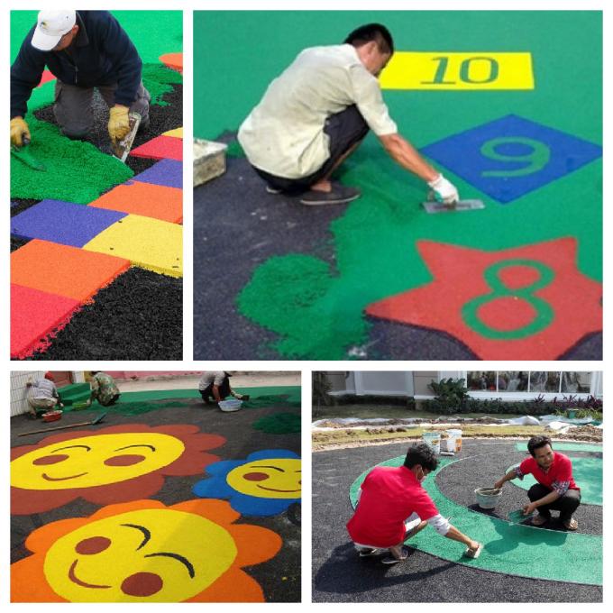 UV-Stabilized Colored EPDM Rubber Playground Flooring Park Floor 0