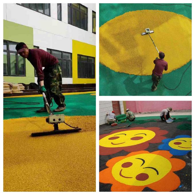 UV Resistant Athletic Rubber Flooring EPDM Playground Surface High Flexibility 0