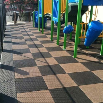 IAAF Wear Resistance Playground Rubber Safety Tiles High Elasticity