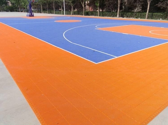 Suspended Polypropylene Interlocking Sports Tiles For Basketball Court