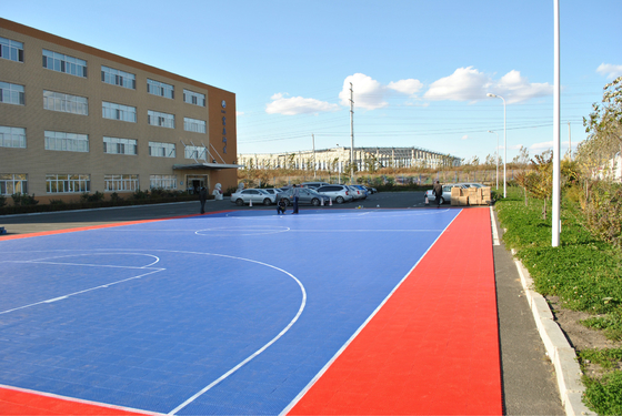 Recycled Indoor Sports Flooring Antimicrobial Pp Interlocking Tiles