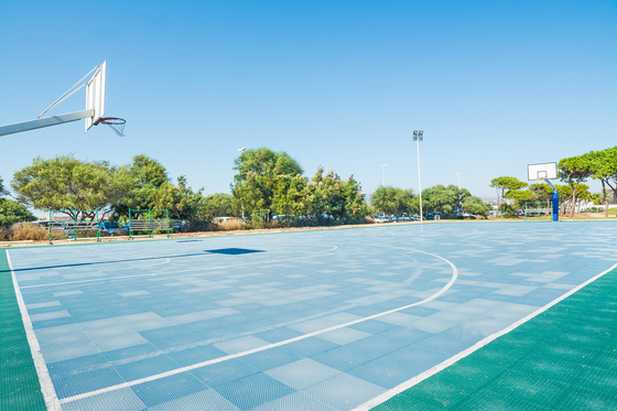 Easy to use PP Interlocking Tiles Outdoor Basketball Floor Sport Court Tiles