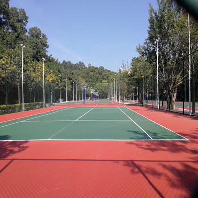 4mm Thickness Silicon PU Sport Flooring Fadeless Synthetic Tennis Court Surfaces