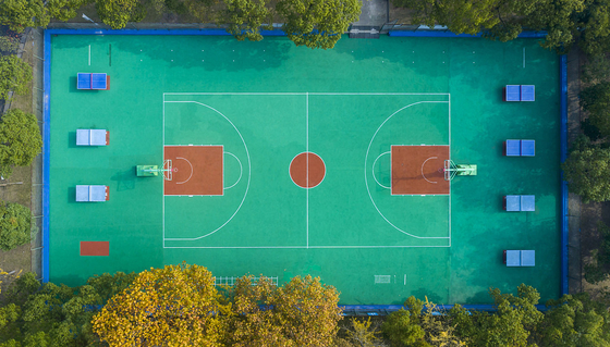 Shockproof 4mm Polyurethane Flooring System For Basketball Court