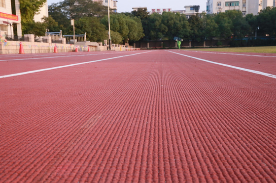 IAAF Prefabricated System Athletic Track Prefabricated Rubber Running Track Red