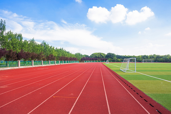 Odorless Breathable Plastic Running Track Mixed EPDM Spray Coating Jogging Track