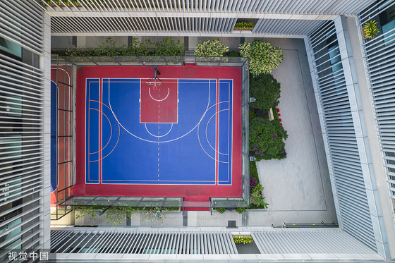 Silicon PU Acrylic Tennis Court Outdoor Eco Basketball Court Installation