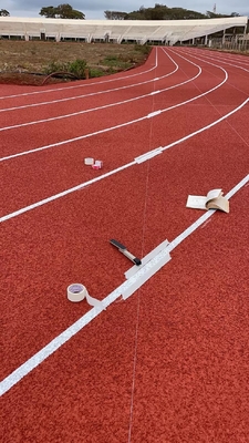 400 Meter Outdoor Running Track Material Environmental Friendly