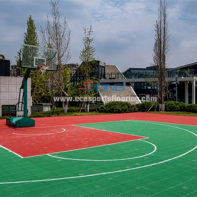 Removable Outdoor Sports Surfaces PP Interlocking Flooring Ultraviolet Proof