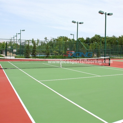 Synthetic Silicon Pu Sports Flooring 4mm Badminton Surfaces