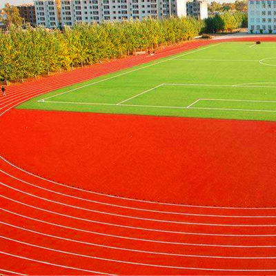 No Peel Red Jogging Track Material For Semicircle Area Non Toxic