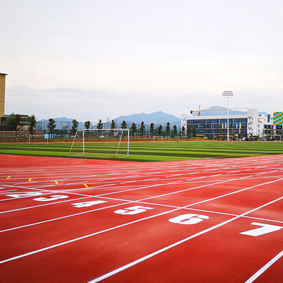 Graphic 400 Meter Synthetic Sports Flooring Surfaces Wear Resistance