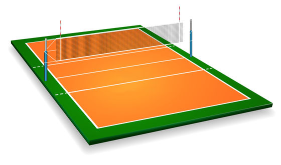 Easy To Maintain Sport Floor Tennis Court Acrylic Acid  Netball Court yellow