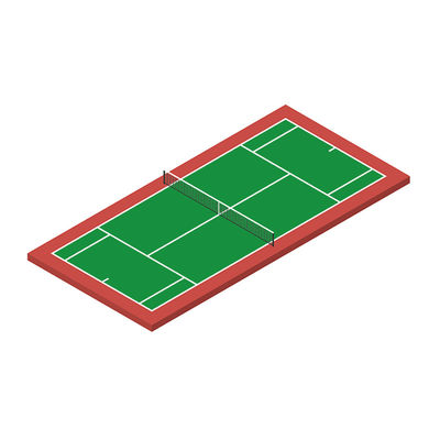 Water Resistant Indoor Acrylic Tennis Court Surface Green Blue Red