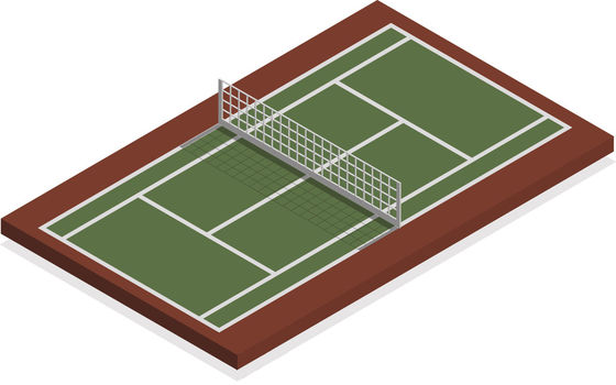 High Rebound Acrylic Tennis Court 5.0mm Thickness ITF Certificate