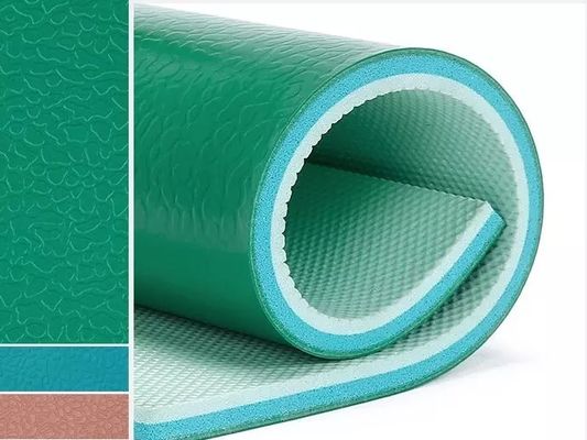 IAAF Standard PVC Vinyl Flooring 4.5mm 6.0mm For Badminton Court Colorful