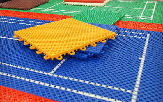 Moisture Proof Interlocking Sports Tiles PP Badminton Court Floor