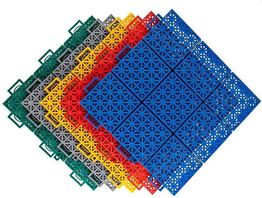 Anti Fatigue PP Interlocking Tiles Waterproof Outdoor Flooring Coloured