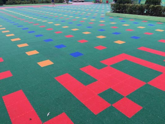 Outdoor Plastic Modular Interlocking Sports Tiles For Tennis Courts