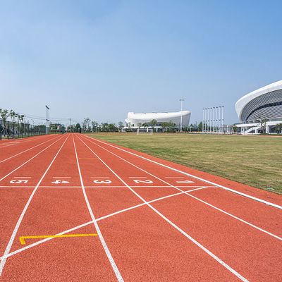 Soundproof Synthetic Sports Flooring Colorful Polyurethane Binder EPDM Rubber Running Track