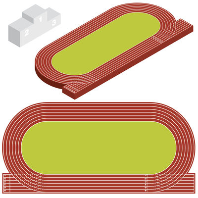 Permeable Athletic Polyurethane Synthetic Rubber Running Track