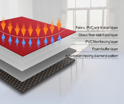 Gem Stone Style PVC Vinyl Floor Covering For Badminton Court 1.2mm - 1.5 Mm Wear Layer