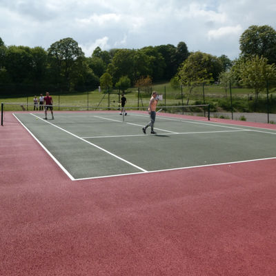 SGS Acrylic Badminton Court Multi Purpose Tennis Court Synthetic Flooring