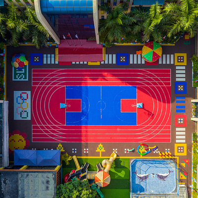 400 Meter Rubber Playground Mats Kindergarten Running Track Aging Resistance