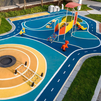 2 Layer EPDM Surface Poured Rubber Playground Flooring Epdm Scraps Material