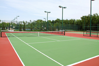 China Portable Silicon PU Sports Flooring 5mm To 14mm Thick For Badminton Court for sale