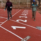 China Harmless Synthetic Sports Flooring Full Pour System Running Track for sale