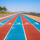 China Recycled Spray Coat System Running Track environmentally Eco Sport flooring for sale