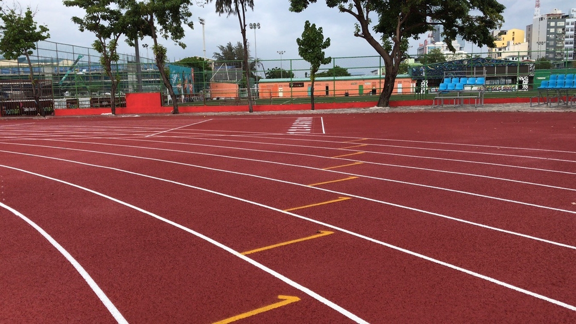 Good Color Fastness Jogging durable Sandwich System Running Track