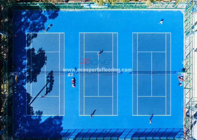 Portable Silicon PU Sports Flooring 5mm To 14mm Thick For Badminton Court 0