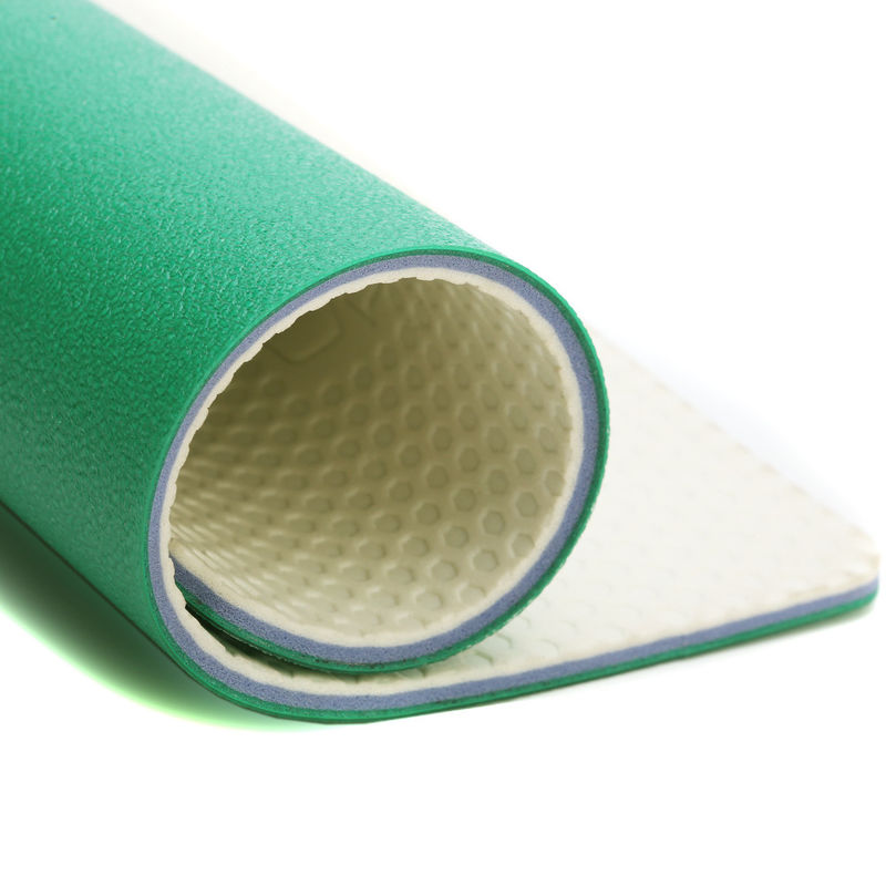 Eco-Friendly Diamond PVC Roll Mat Non Slip Wear Resistant Sport Court Flooring