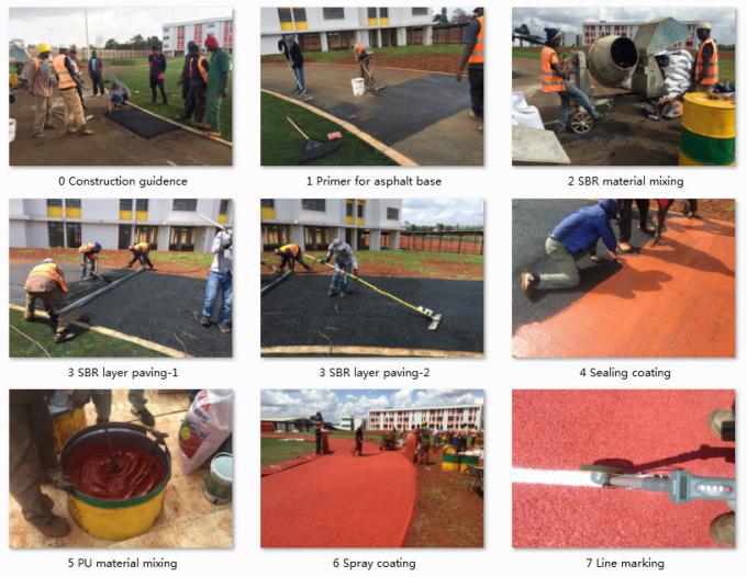 Spray Coating colorized Waterproof Outdoor Running Track Surface 1
