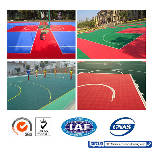 Basketball Court Portable PP Interlocking Sports Tiles Waterproof 1