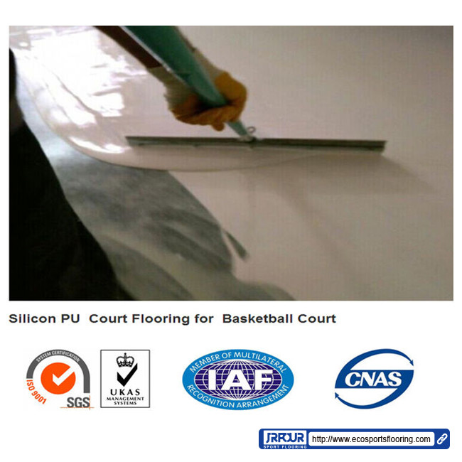 Professional Silicon PU Elastic Layer Futsal Basketball Courts Sports Surface Flooring 1