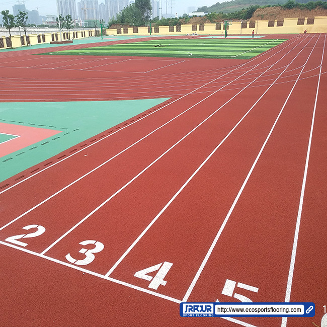 Non Toxic Jogging Track Material Eco-Friendly Synthetic Sports Flooring 2