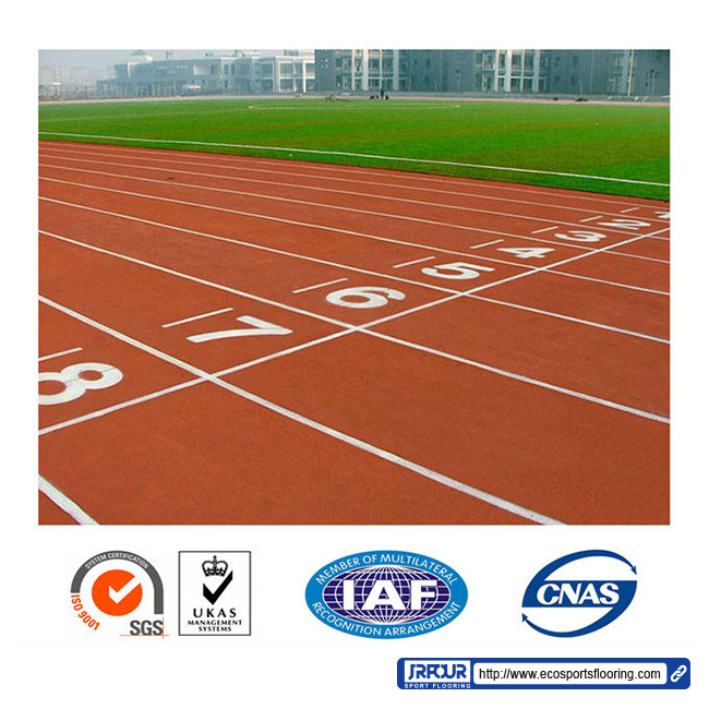 Synthetic Eco Sports Flooring 400m Standard Running Field Construction 3